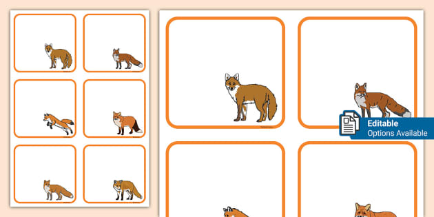 Editable Fox Peg Labels (teacher made) - Twinkl