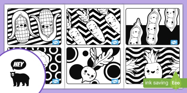 Black and White Cards for Visual Stimulation in Newborn Babies- Free  Printable - Teaching Littles