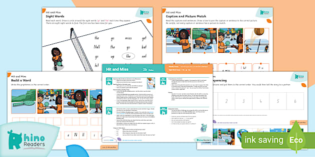 * NEW * Level 2b Hit and Miss Guided Reading Pack - Twinkl