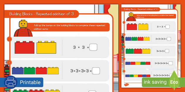 Grade 1 Maths: Repeated Addition of 3 (teacher made)