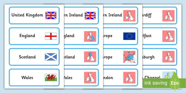 Our Country UK Word Cards (Teacher-Made) - Twinkl