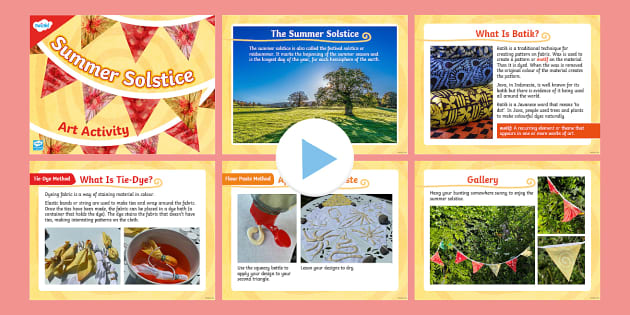 KS2 Summer Solstice Art Activity (teacher made) - Twinkl