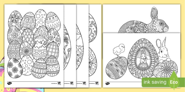 Easter Themed Mindfulness Colouring Pages (teacher made)