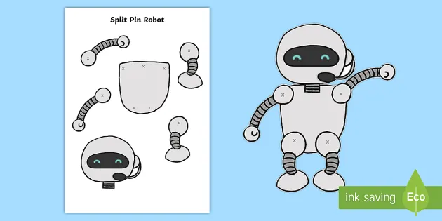 bookhoucraftprojects: Project #182: Split-pin robot puppet