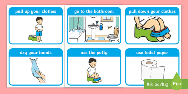 Potty Training at Home Sequencing Cards