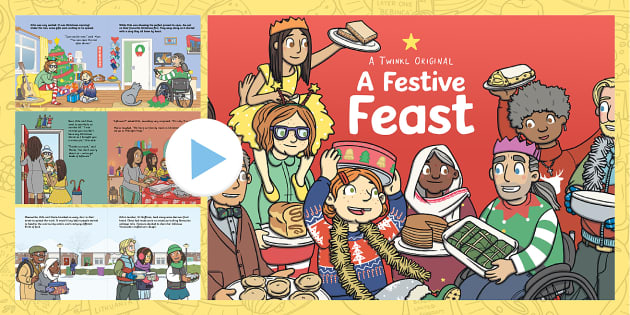 A Festive Feast Story PowerPoint - Christmas Story for Kids