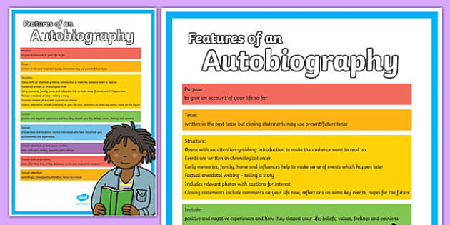 Features Of An Autobiography Poster teacher Made Twinkl