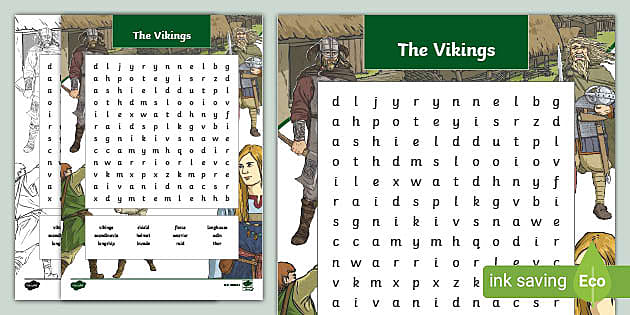 Viking Wordsearch (teacher made) Twinkl