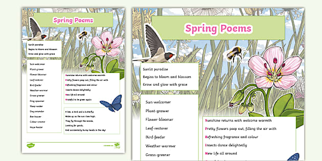 KS2 Spring Poem Examples - English - Twinkl