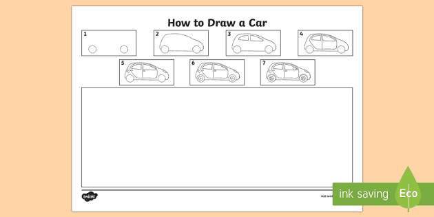 Car Outline Drawing Template, How to Draw a Car