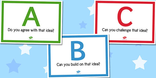ABC Agree Build On and Challenge Ideas Display Posters - display