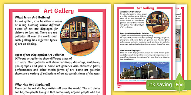 Art Gallery Fact File (teacher made) - Twinkl