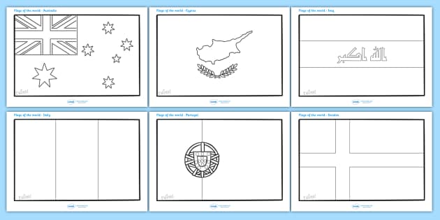 Flag Colouring Pages - Flags of the World Activity - Twinkl