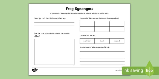 Perceptions Synonyms Worksheet (Teacher-Made) - Twinkl