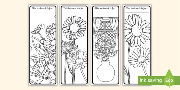 FREE DIY printable floral coloring bookmarks Instant Digital Download