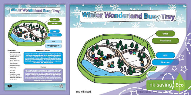 Winter tuff tray - Build a Winter Wonderland