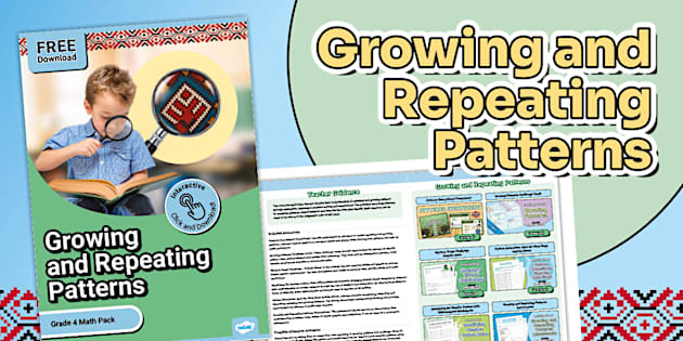Growing and Repeating Patterns Grade 4 Math Pack