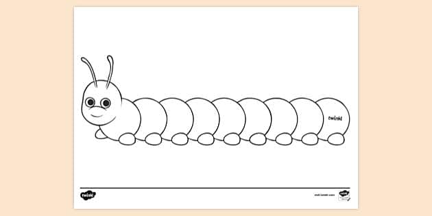FREE! - Caterpillar Colouring Sheet - Primary School - Twinkl