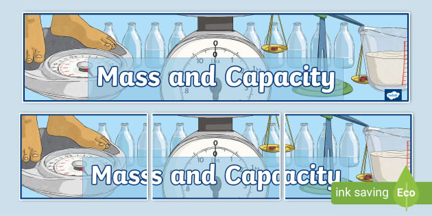👉 Mass and Capacity Display Banner (teacher made)