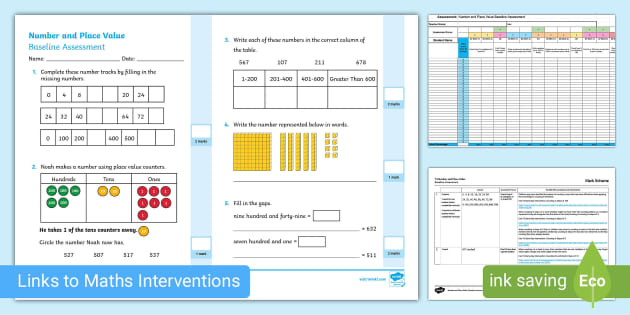 👉 Y4 Number and Place Value Baseline Assessment - Twinkl