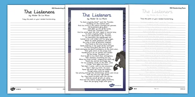 The Listeners by Walter de La Mare, Poem Atmosphere & Analysis - Video &  Lesson Transcript