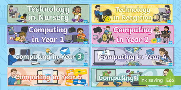 Whole School Computing Banners Pack - Twinkl - KS1/KS2