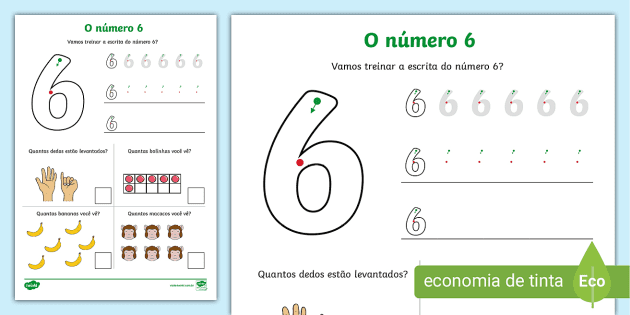 Rastreie o número 6. seis. jogo educativo para crianças. atividade