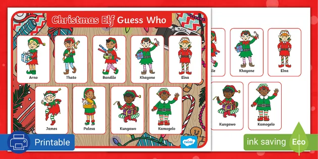 Elf Twist Game Printable Printable Elf Activity Instant 