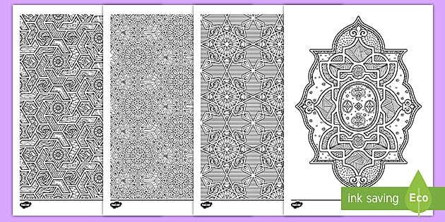 coloring pages islamic patterns how to draw