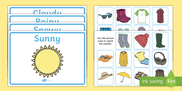 Weather Clothes Sorting Activity - Twinkl Resources - Twinkl