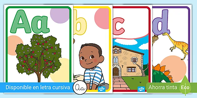 The alphabet in Spanish. El alfabeto en español. Juegos para aprender el  alfabeto. El abecedario para niños. Juegos para enseñar el abecedario (8)