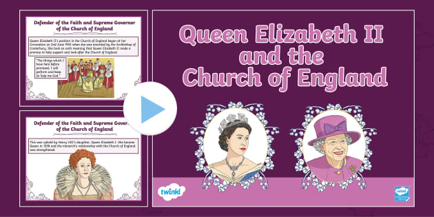 FREE! - KS2 Queen Elizabeth II and the Church of England PowerPoint