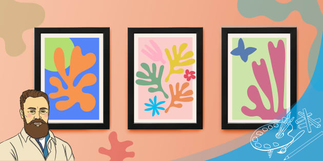 Henri Matisse Inspired Collage Art Poster Pack