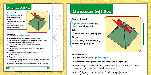 Instructions for Making Gift Boxes