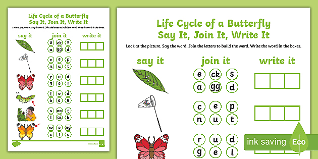 Butterfly-Themed Letter Sequencing Worksheets - The Teaching Aunt