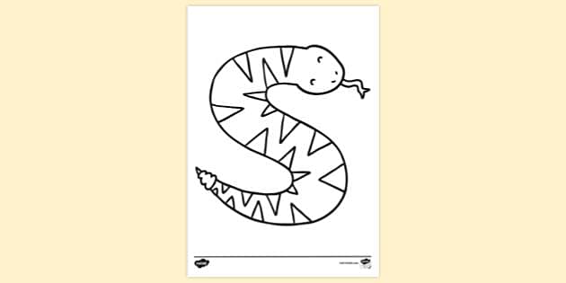 S Colouring Page | Colouring | Colouring Sheets - Twinkl