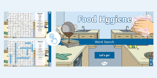 * NEW * Food Hygiene Interactive Word Search - Twinkl