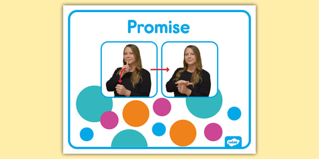 “Promise” in Sign Language | ASL Poster | Twinkl USA