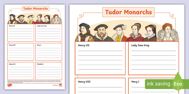 Tudor Monarchs Fact File Template - Twinkl