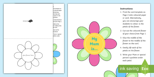Mother's Day Flap Flower Card (teacher made) - Twinkl