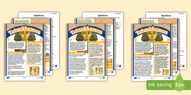 UKS2 Tutankhamun Differentiated Reading Comprehension