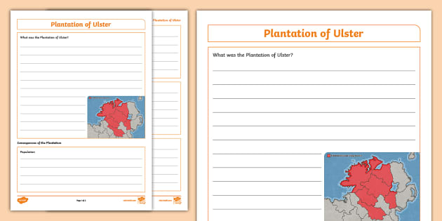 Plantation of Ulster Writing Frame (teacher made) - Twinkl