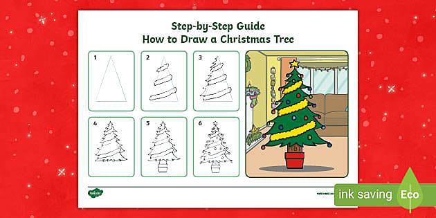 How to Draw a Christmas Tree | Nil Tech - shop.nil-tech
