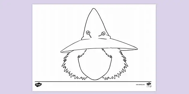 witch face drawing