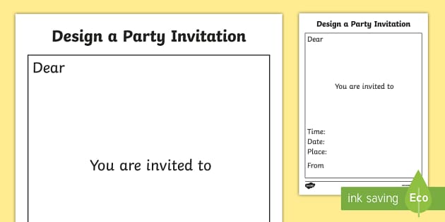 Party Invitaion Template from images.twinkl.co.uk