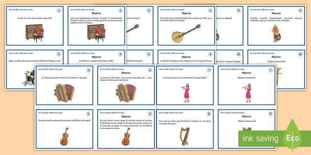 Set de mots : Les instruments de musique (Teacher-Made)