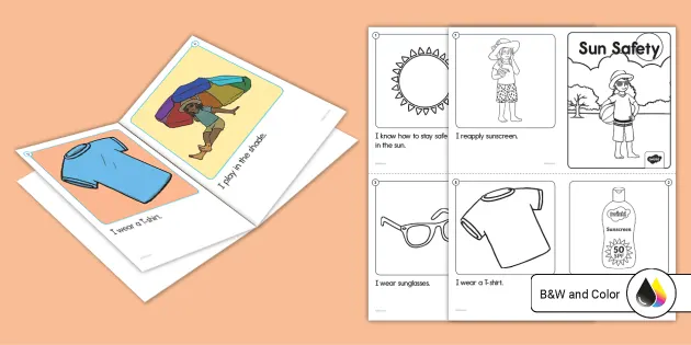 sun safety cut and paste activity health education twinkl