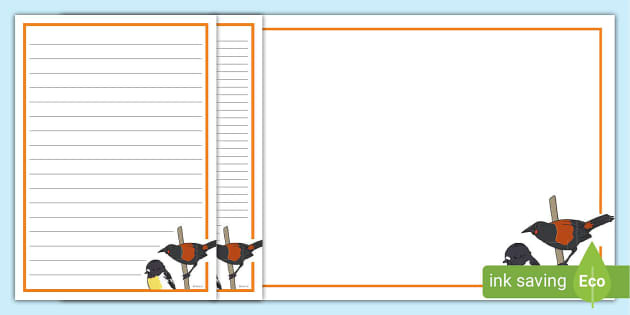 FREE! - Simple Blank Garden Birds Page Border | Twinkl Page Borders