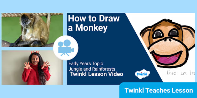 How To Draw A Monkey Video Lesson 