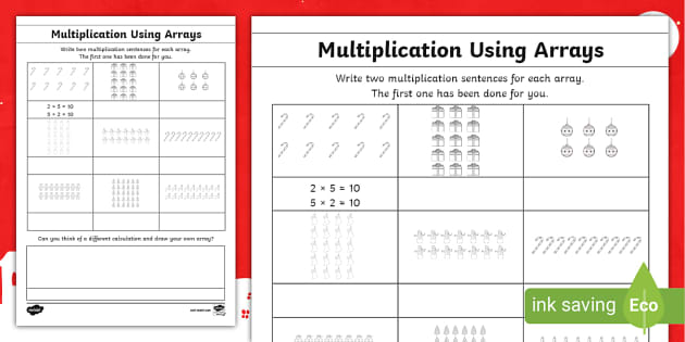 👉 Christmas-Themed Multiplication Using Arrays - Twinkl